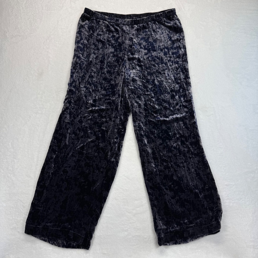 Eileen Fisher Velvet Wide Leg Lounge Pants Comfortable Casual‎ Size S